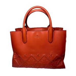 Kate Spade Flynn Street Meriwether Cognac Leather Bag Satchel Aztec NavajoTribal
